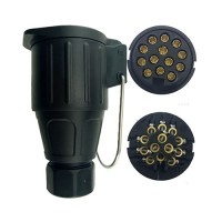 13P 12V Trailer Wiring Socket ISO11446 nut end