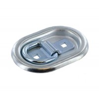 145 x 100mm Oval Recessed Pan Fitting Tie Down Anchor Bolt-On  3500 lbs Recessed Mount D-Ring