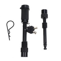 5/8" and 1/2" Trailer Hitch Lock Pin Set Black Pins with One Locking System 