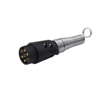 7 Pin 12V European Trailer Caravan Socket  Spring End ISO1724 N type 