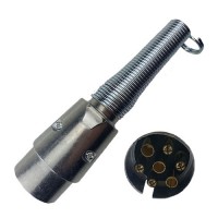 7 Pin 12V European Trailer Plug Aluminum shell Spring End ISO1724 N type 