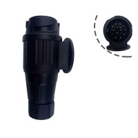 8 Pin in 13 Pin 12V Trailer Plug with Screw Nut end ISO11446