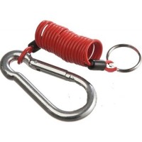 Safety Cable Coiled Trailer Emergency Breakaway Cable Tool Safety Lanyard Big Carabiners
