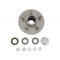 Trailer Idler Hub Assembly for 2K Axles  5 on 4-1/2 Inch- 13" to 15" Wheels  Bearing: L44649