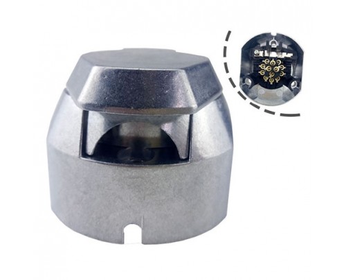 13P 12V Female Trailer Socket  with foglight Aluminum Shell Copper pin ISO11446 N type 