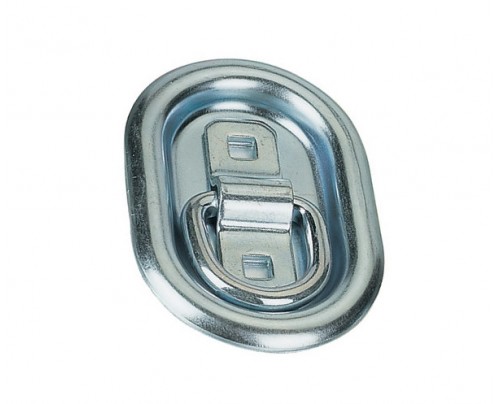 104 x 70mm Oval Recessed Pan Fitting Tie Down Anchor Bolt-On  1800 lbs Recessed Mount D-Ring