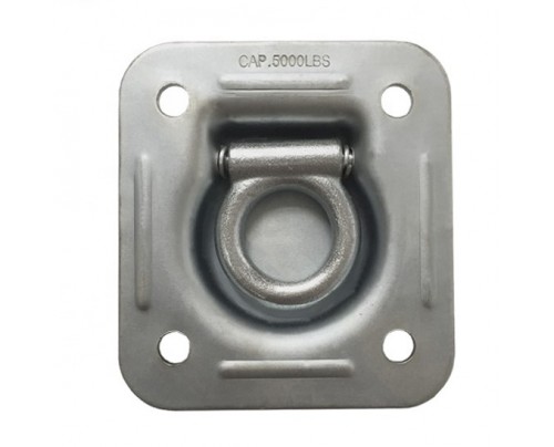 4-1/2 Inch X 4-7/8 Inch Recessed Pan Fitting 3/8 inch Dia. Bolt-On  Mount D-Ring 5000-lb. BS