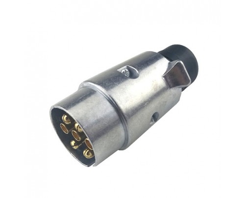 7P 12V European Standard Trailer Plug Aluminum Shell Screw Nut Type 