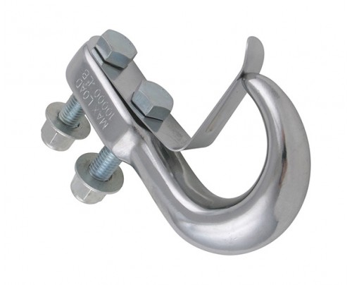 Tow Hook with Keeper - Chrome - 10,000 lbs